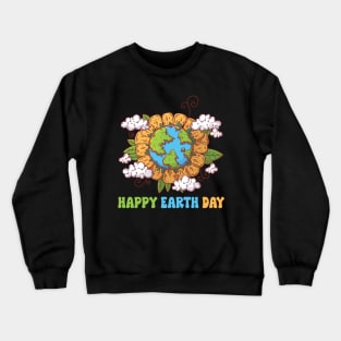 Happy Earth Day 2024 Funny Earth Day Crewneck Sweatshirt